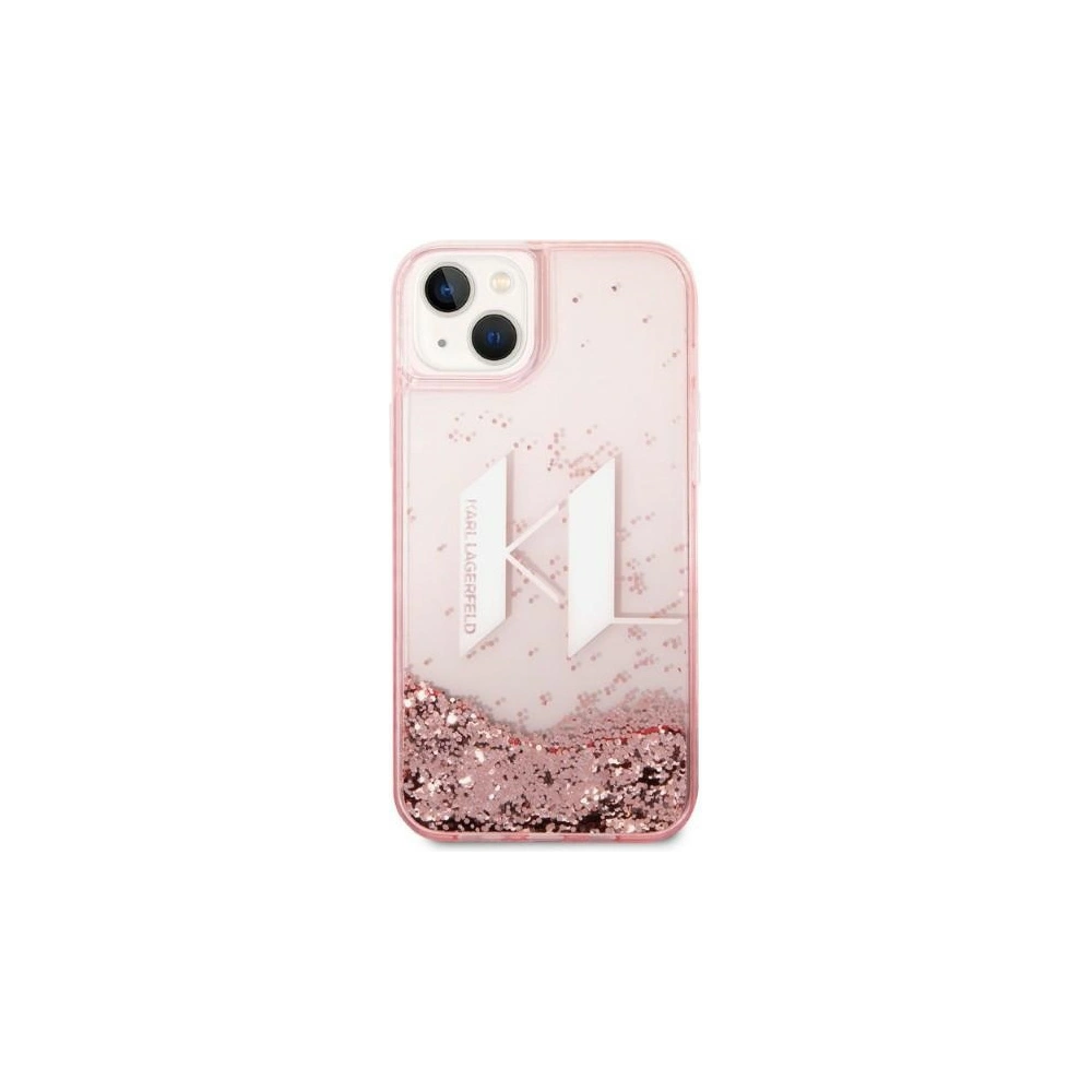 Etui Karl Lagerfeld KLHCP14MLBKLCP Apple iPhone 14 Plus / 15 Plus różowy/pink hardcase Liquid Glitter Big KL