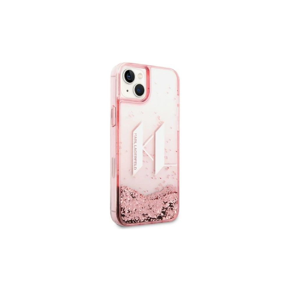 Etui Karl Lagerfeld KLHCP14MLBKLCP Apple iPhone 14 Plus / 15 Plus różowy/pink hardcase Liquid Glitter Big KL