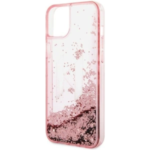 Etui Karl Lagerfeld KLHCP14MLBKLCP Apple iPhone 14 Plus / 15 Plus różowy/pink hardcase Liquid Glitter Big KL