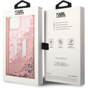Etui Karl Lagerfeld KLHCP14MLBKLCP Apple iPhone 14 Plus / 15 Plus różowy/pink hardcase Liquid Glitter Big KL