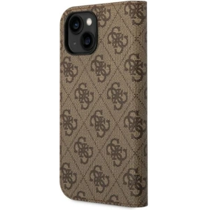 Etui Guess GUBKP14MHG4SHW Apple iPhone 14 Plus / 15 Plus brązowy/brown book 4G Vintage Gold Logo