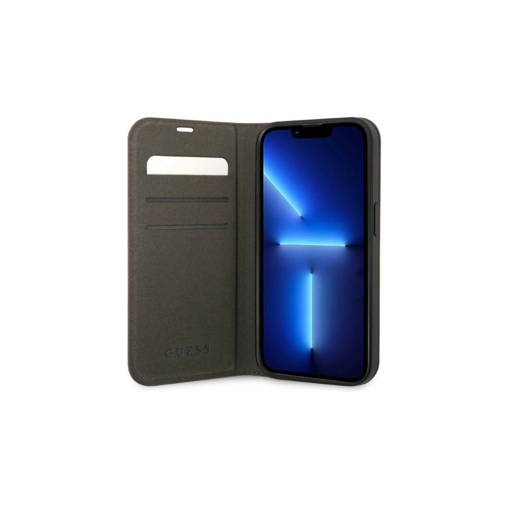 Etui Guess GUBKP14MHG4SHW Apple iPhone 14 Plus / 15 Plus brązowy/brown book 4G Vintage Gold Logo