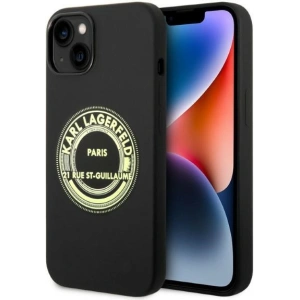 Etui Karl Lagerfeld KLHCP14MSRSGRCK Apple iPhone 14 Plus / 15 Plus hardcase czarny/black Silicone RSG