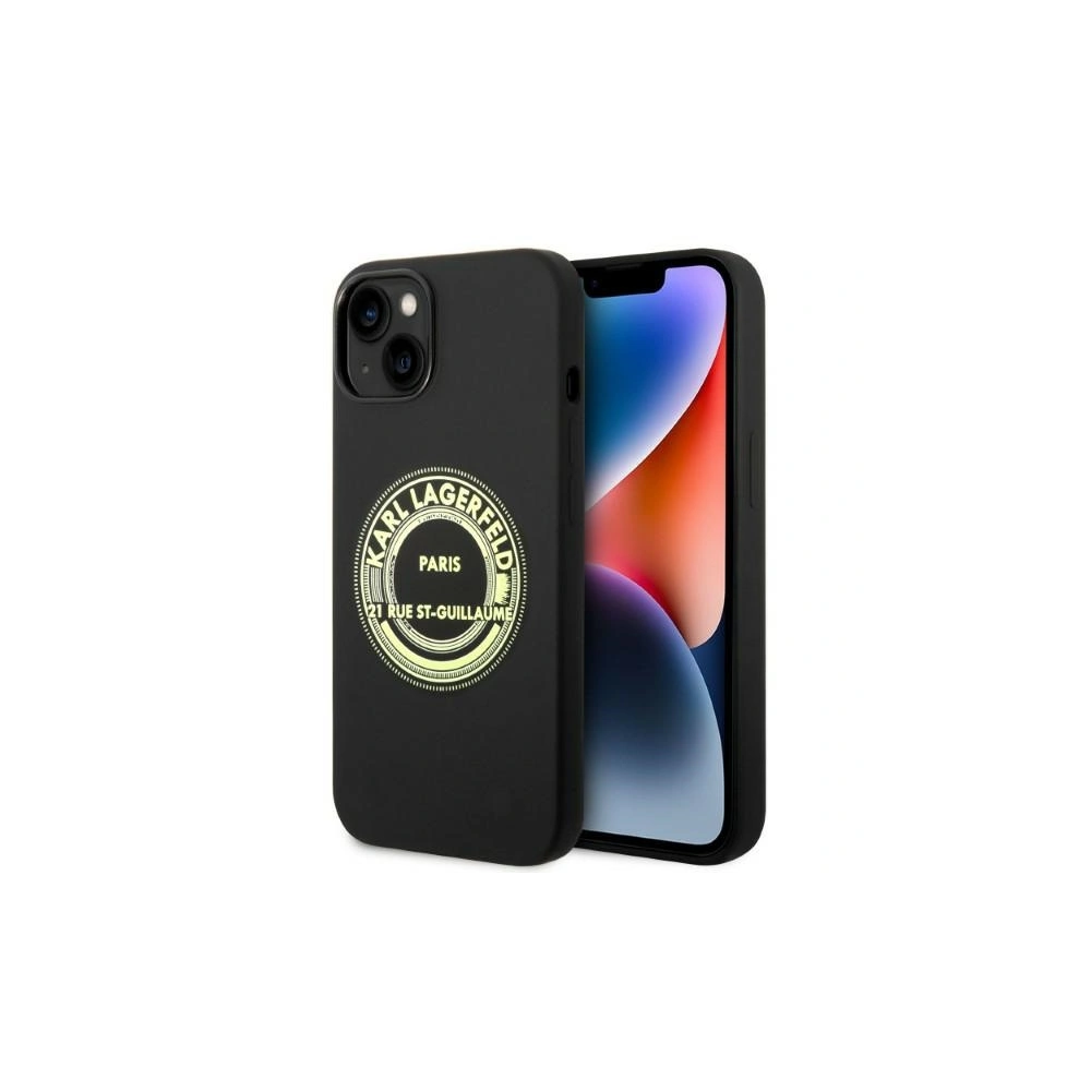 Etui Karl Lagerfeld KLHCP14MSRSGRCK Apple iPhone 14 Plus / 15 Plus hardcase czarny/black Silicone RSG
