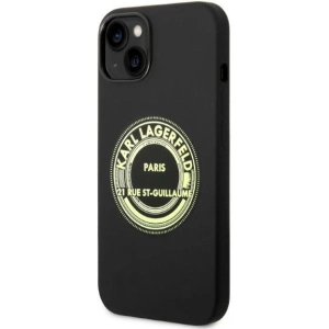 Etui Karl Lagerfeld KLHCP14MSRSGRCK Apple iPhone 14 Plus / 15 Plus hardcase czarny/black Silicone RSG