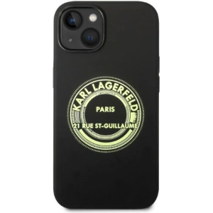 Etui Karl Lagerfeld KLHCP14MSRSGRCK Apple iPhone 14 Plus / 15 Plus hardcase czarny/black Silicone RSG