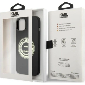 Etui Karl Lagerfeld KLHCP14MSRSGRCK Apple iPhone 14 Plus / 15 Plus hardcase czarny/black Silicone RSG