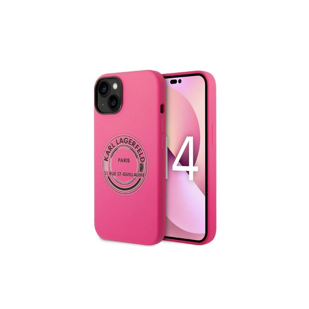 Etui Karl Lagerfeld KLHCP14SSRSGRCF Apple iPhone 14 hardcase różowy/pink Silicone RSG