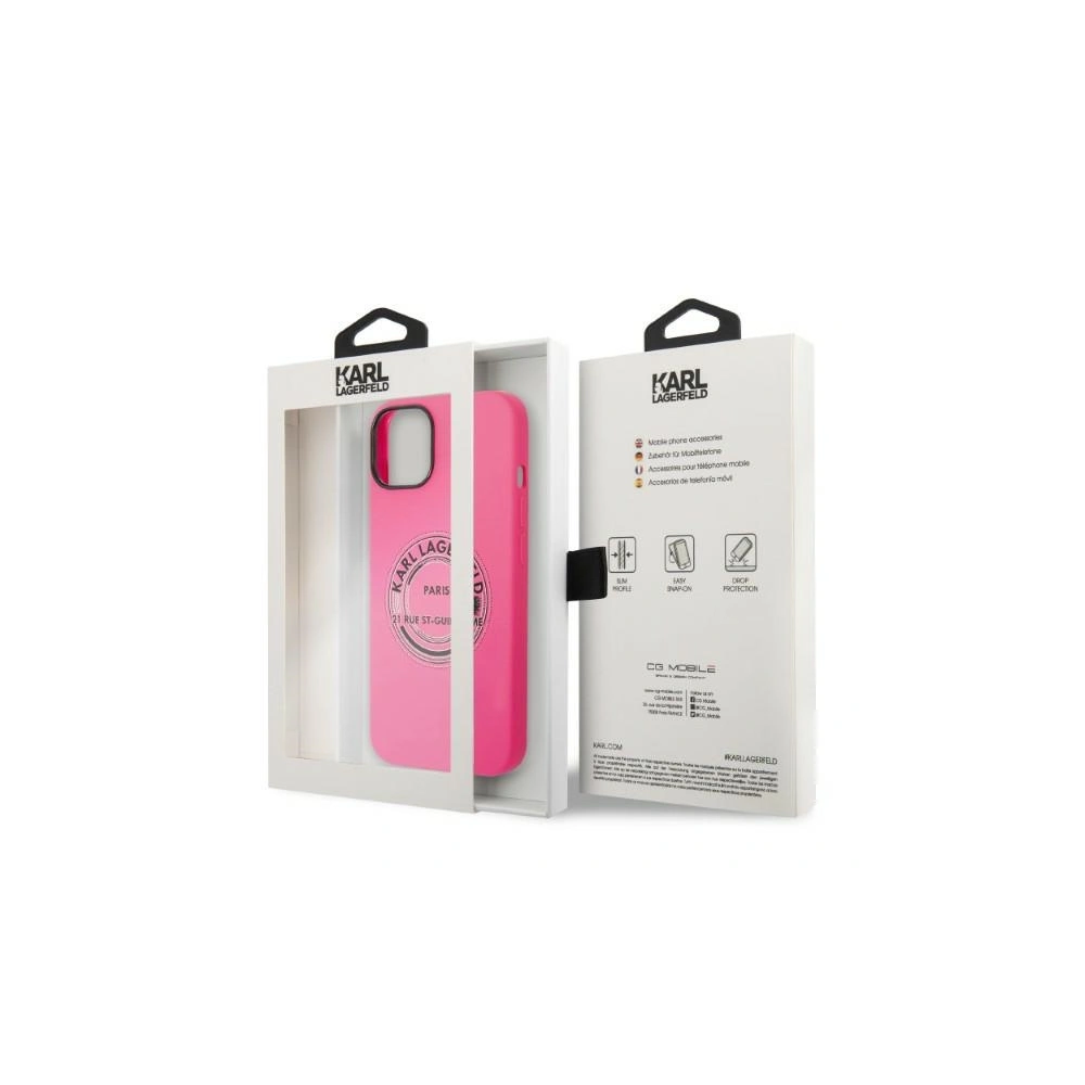Etui Karl Lagerfeld KLHCP14SSRSGRCF Apple iPhone 14 hardcase różowy/pink Silicone RSG