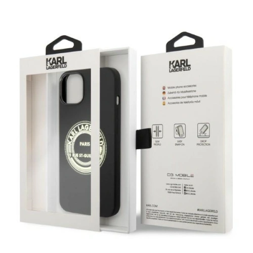 Kup Case Karl Lagerfeld KLHCP14SSRSGRCK Apple iPhone 14 Hardcase schwarz/black Silikon RSG - KLD1183 - {ean13} - Sklep Home Screen