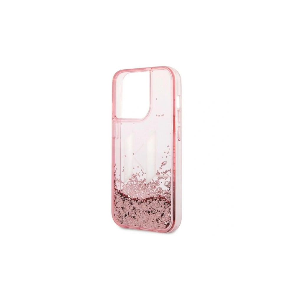Etui Karl Lagerfeld KLHCP14XLBKLCP Apple iPhone 14 Pro Max różowy/pink hardcase Liquid Glitter Big KL
