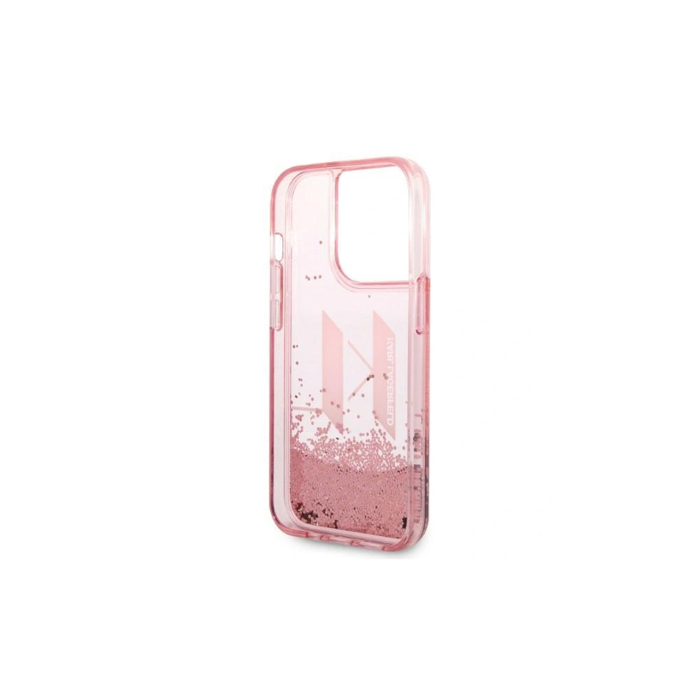 Etui Karl Lagerfeld KLHCP14XLBKLCP Apple iPhone 14 Pro Max różowy/pink hardcase Liquid Glitter Big KL