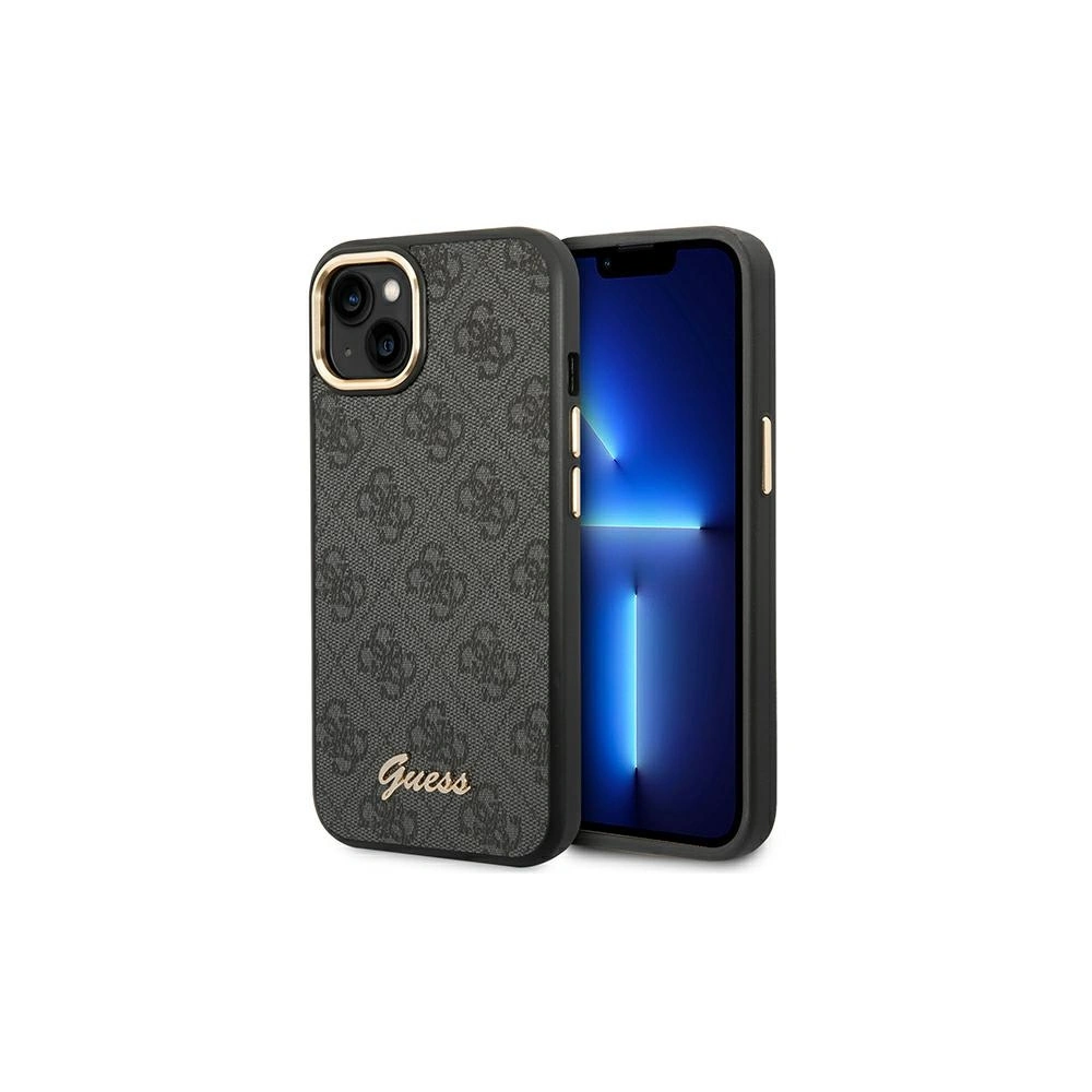 Etui Guess GUHCP14SHG4SHK Apple iPhone 14 czarny/black hard case 4G Vintage Gold Logo