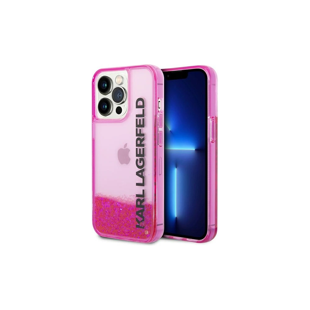 Etui Karl Lagerfeld KLHCP14XLCKVF Apple iPhone 14 Pro Max różowy/pink hardcase Liquid Glitter Elong
