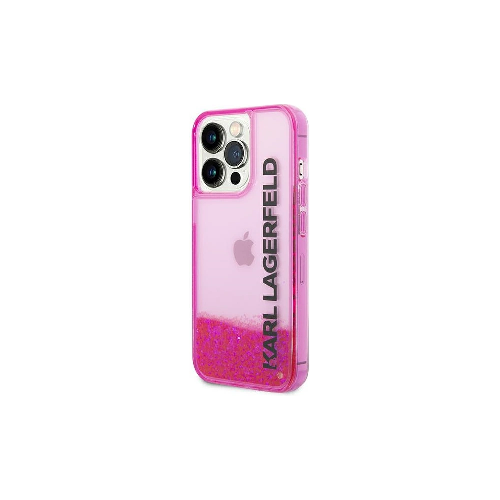 Etui Karl Lagerfeld KLHCP14XLCKVF Apple iPhone 14 Pro Max różowy/pink hardcase Liquid Glitter Elong