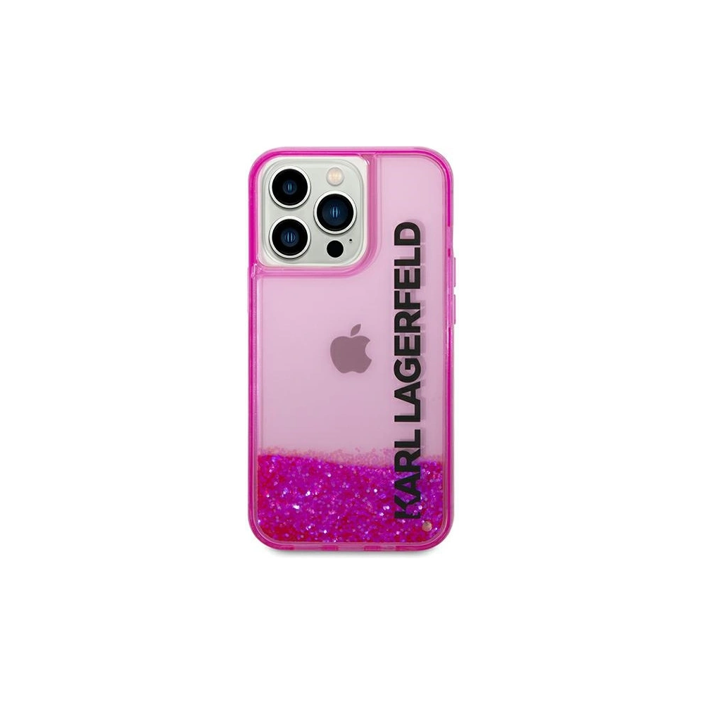 Etui Karl Lagerfeld KLHCP14XLCKVF Apple iPhone 14 Pro Max różowy/pink hardcase Liquid Glitter Elong