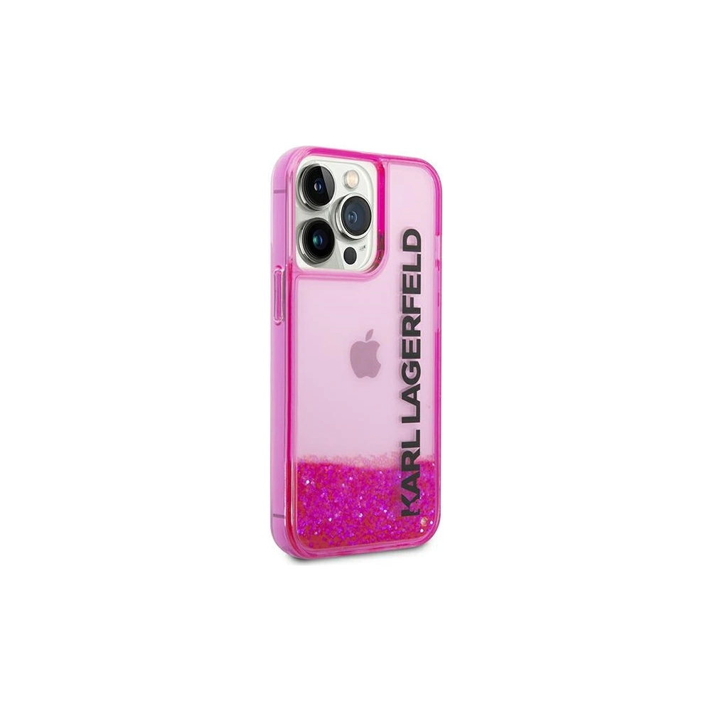 Etui Karl Lagerfeld KLHCP14XLCKVF Apple iPhone 14 Pro Max różowy/pink hardcase Liquid Glitter Elong