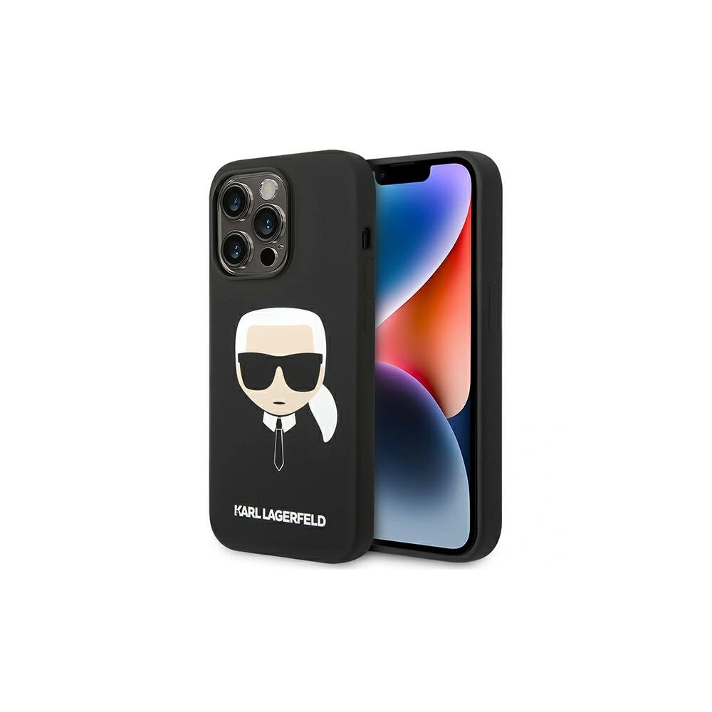 Etui Karl Lagerfeld KLHCP14XSLKHBK Apple iPhone 14 Pro Max hardcase czarny/black Silicone Karl`s Head