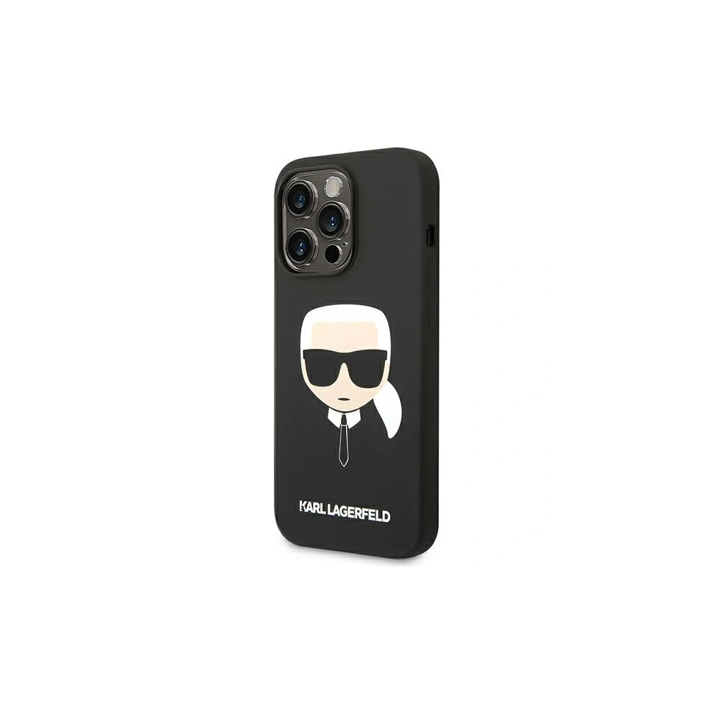 Etui Karl Lagerfeld KLHCP14XSLKHBK Apple iPhone 14 Pro Max hardcase czarny/black Silicone Karl`s Head