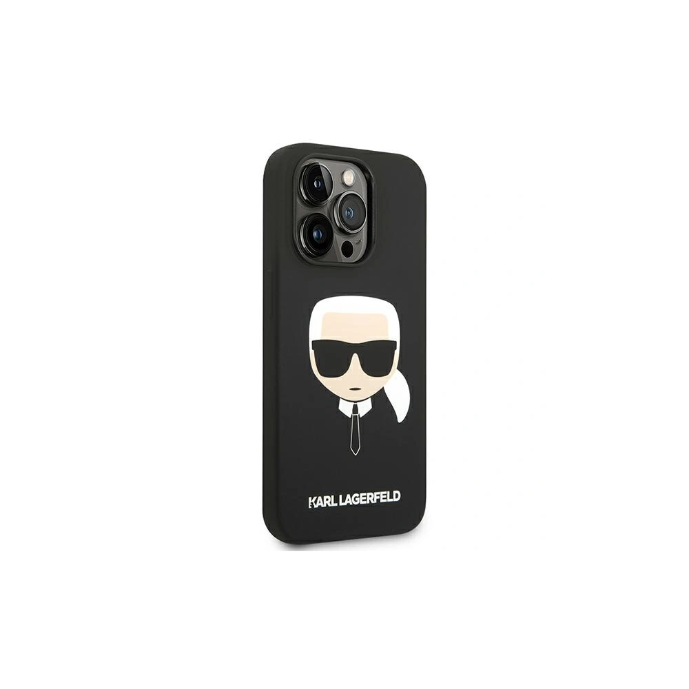 Etui Karl Lagerfeld KLHCP14XSLKHBK Apple iPhone 14 Pro Max hardcase czarny/black Silicone Karl`s Head