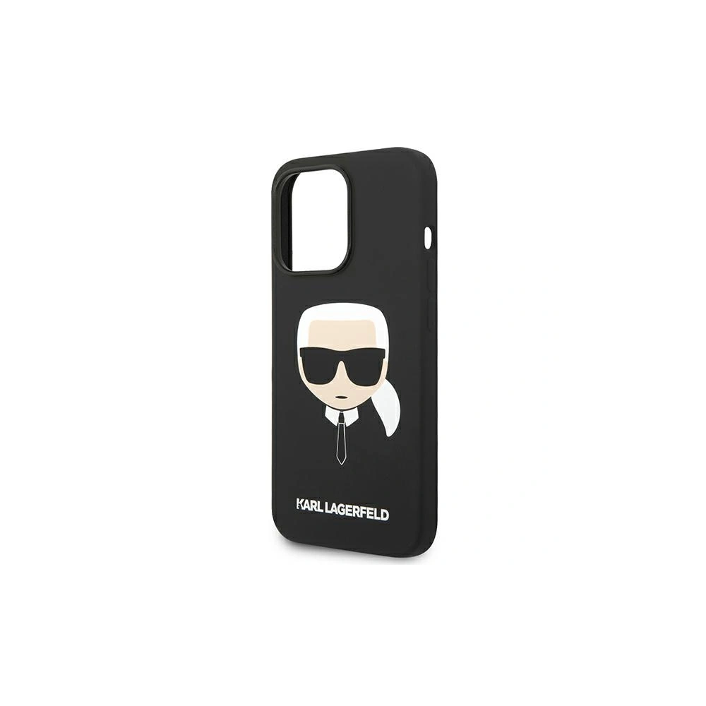 Etui Karl Lagerfeld KLHCP14XSLKHBK Apple iPhone 14 Pro Max hardcase czarny/black Silicone Karl`s Head