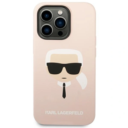 Kup Etui Karl Lagerfeld KLHCP14XSLKHLP Apple iPhone 14 Pro Max hardcase różowy/pink Silicone Karl`s Head - KLD1187 - {ean13} - Sklep Home Screen