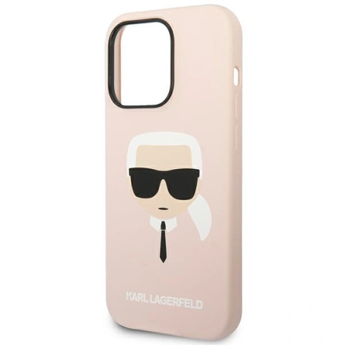 Buy Karl Lagerfeld KLHCP14XSLKHLP Apple iPhone 14 Pro Max hardcase pink Silicone Karl`s Head - KLD1187 - {ean13} - Home Screen Store Europe