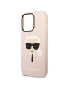 Buy Karl Lagerfeld KLHCP14XSLKHLP Apple iPhone 14 Pro Max hardcase pink Silicone Karl`s Head - KLD1187 - {ean13} - Home Screen Store Europe