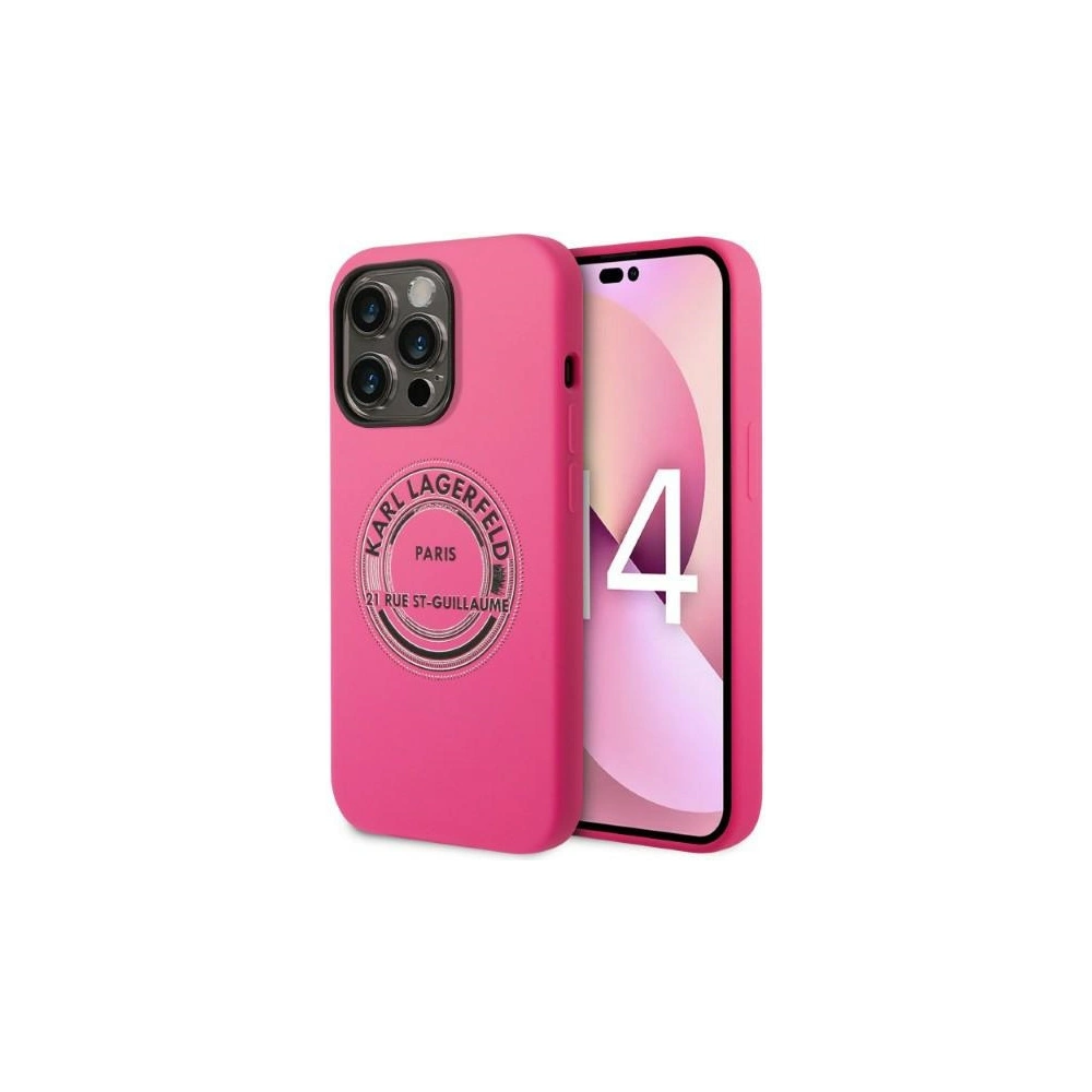 Etui Karl Lagerfeld KLHCP14XSRSGRCF Apple iPhone 14 Pro Max hardcase różowy/pink Silicone RSG
