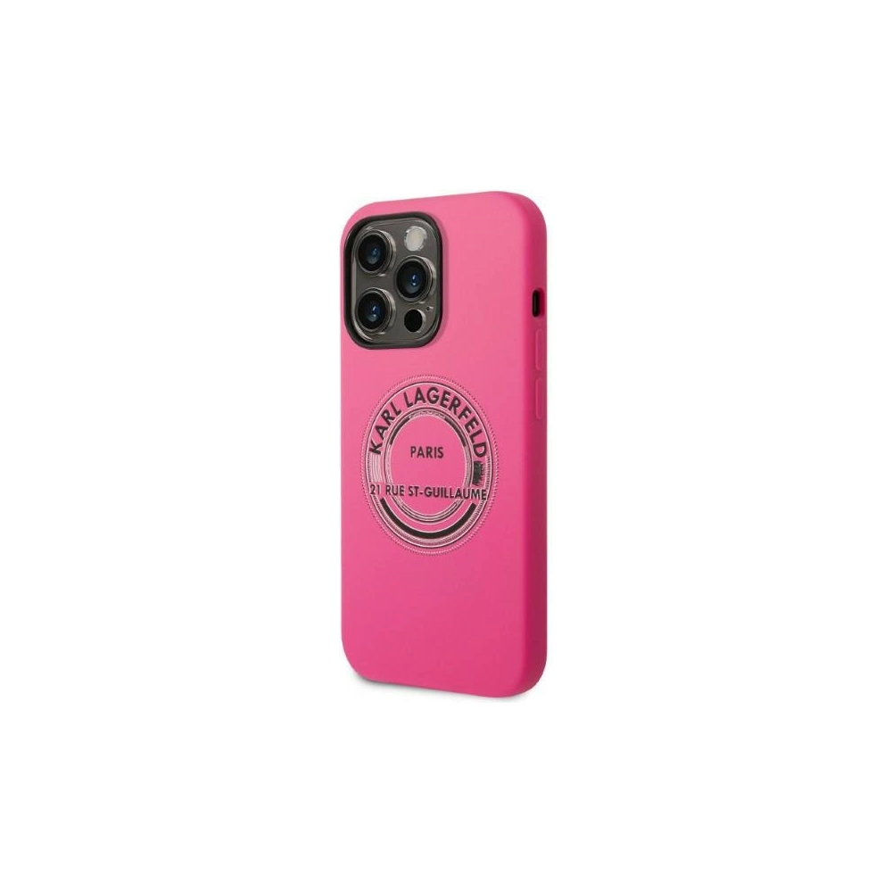 Etui Karl Lagerfeld KLHCP14XSRSGRCF Apple iPhone 14 Pro Max hardcase różowy/pink Silicone RSG