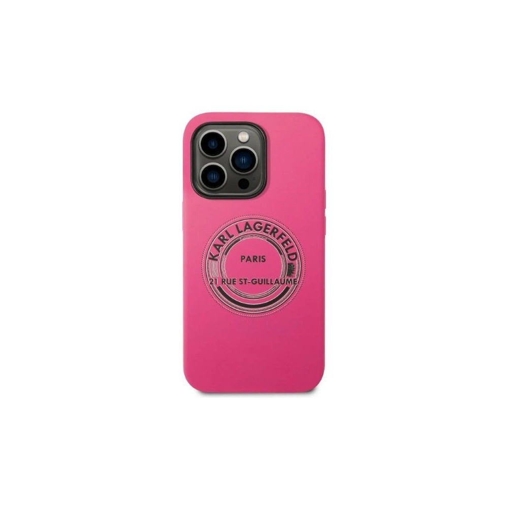 Etui Karl Lagerfeld KLHCP14XSRSGRCF Apple iPhone 14 Pro Max hardcase różowy/pink Silicone RSG
