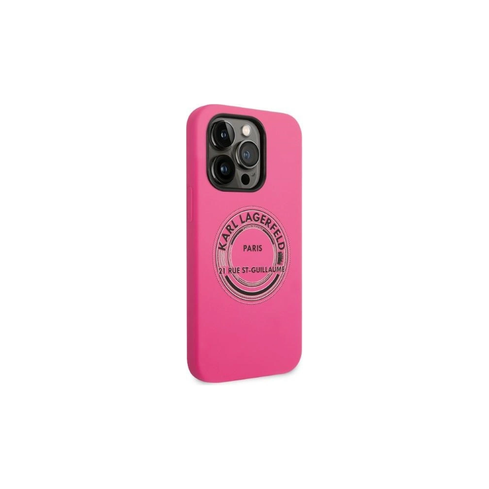 Etui Karl Lagerfeld KLHCP14XSRSGRCF Apple iPhone 14 Pro Max hardcase różowy/pink Silicone RSG