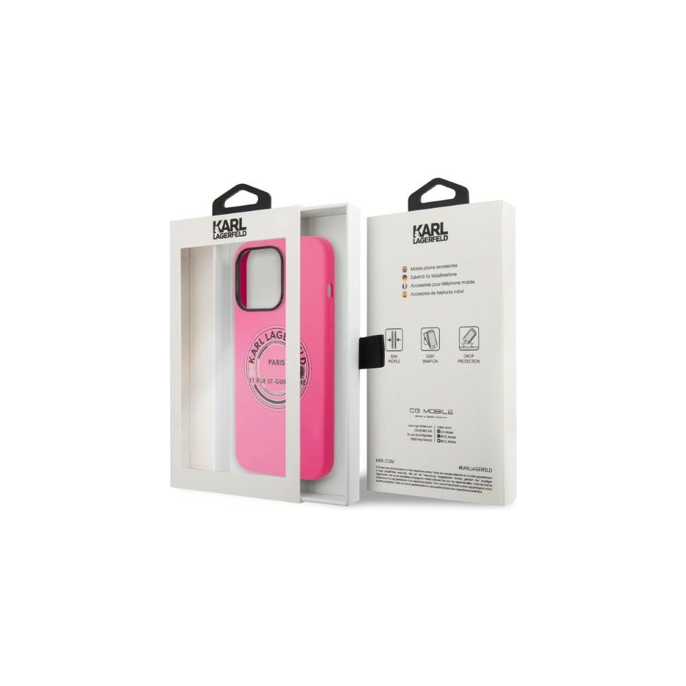 Etui Karl Lagerfeld KLHCP14XSRSGRCF Apple iPhone 14 Pro Max hardcase różowy/pink Silicone RSG
