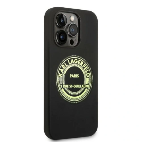Buy Karl Lagerfeld KLHCP14XSRSGRCK Apple iPhone 14 Pro Max hardcase black Silicone RSG - KLD1189 - {ean13} - Home Screen Store Europe