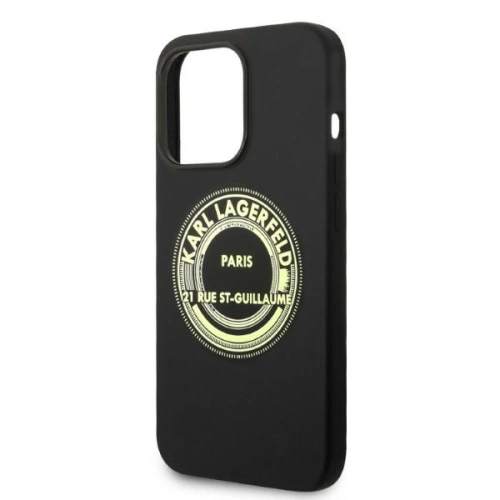 Buy Karl Lagerfeld KLHCP14XSRSGRCK Apple iPhone 14 Pro Max hardcase black Silicone RSG - KLD1189 - {ean13} - Home Screen Store Europe
