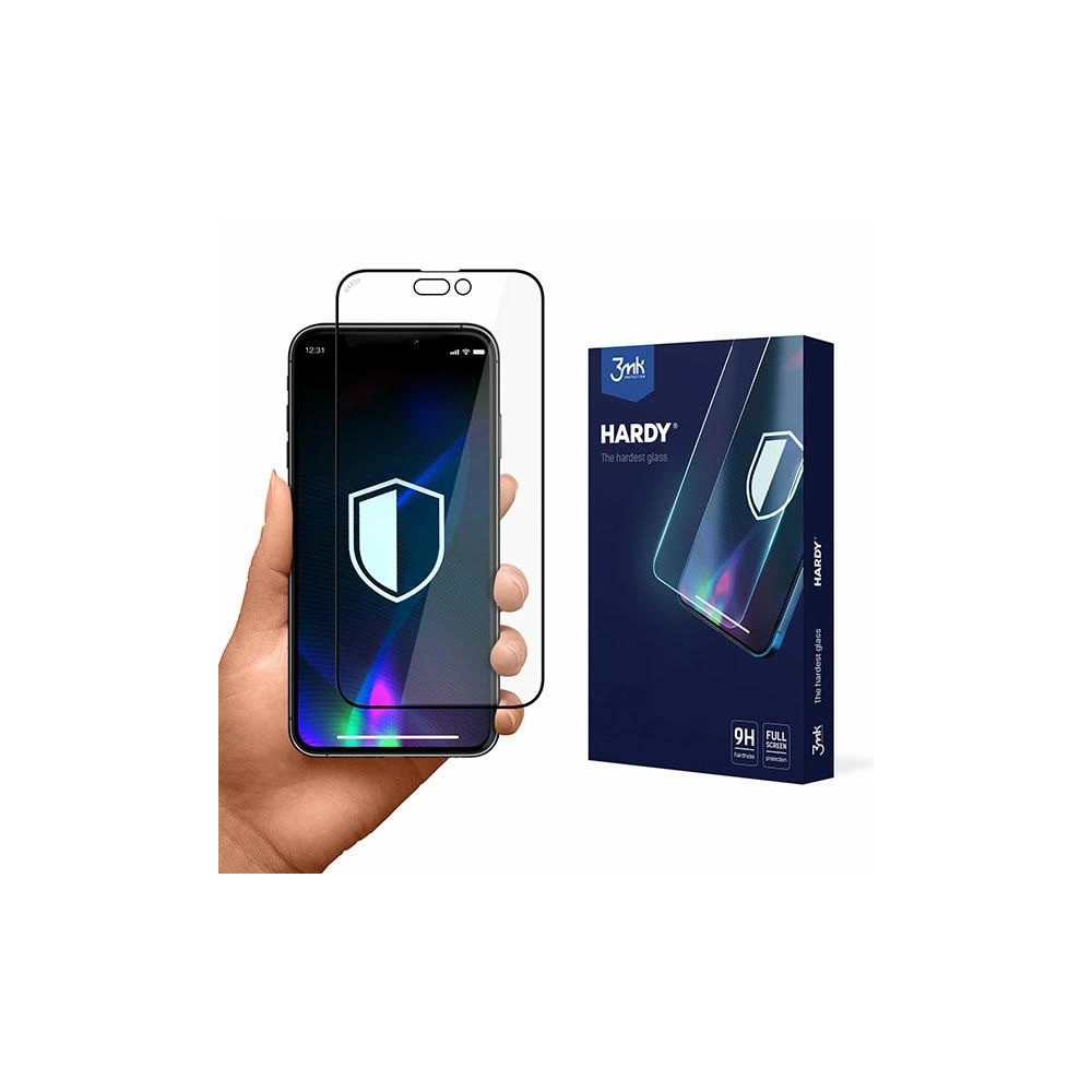 Szkło hartowane 3MK Hardy Apple iPhone 14 Pro Max czarny/black