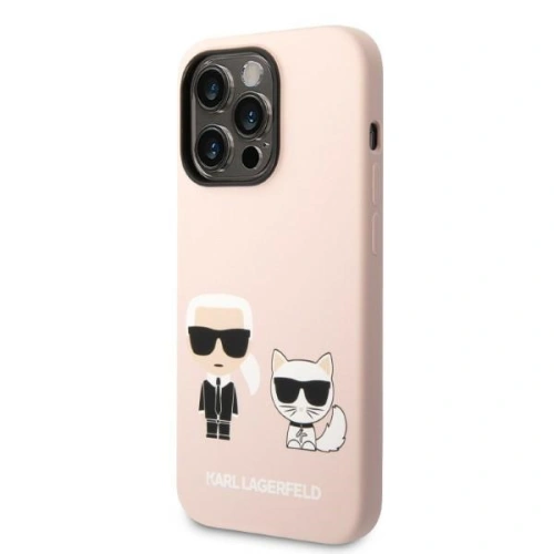 Kup Etui Karl Lagerfeld KLHMP14LSSKCI Apple iPhone 14 Pro hardcase roz deschis/roz deschis Silicone Karl & Choupette Magsafe - KLD1190 - {ean13} - Sklep Home Screen