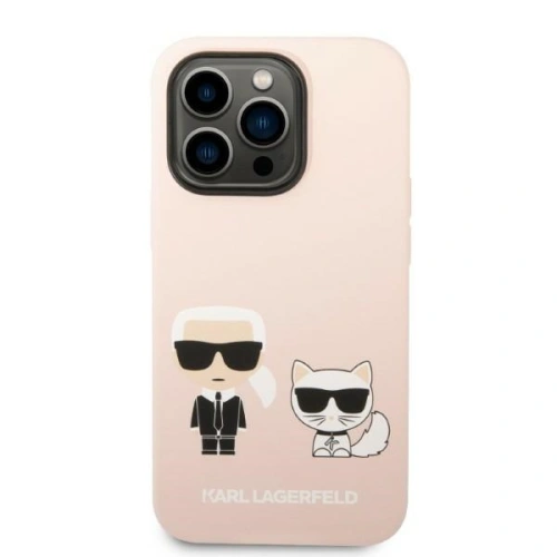 Kup Etui Karl Lagerfeld KLHMP14LSSKCI Apple iPhone 14 Pro hardcase roz deschis/roz deschis Silicone Karl & Choupette Magsafe - KLD1190 - {ean13} - Sklep Home Screen