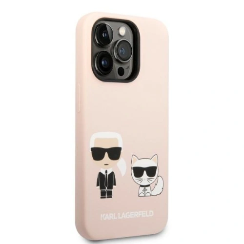 Kup Etui Karl Lagerfeld KLHMP14LSSKCI Apple iPhone 14 Pro hardcase roz deschis/roz deschis Silicone Karl & Choupette Magsafe - KLD1190 - {ean13} - Sklep Home Screen