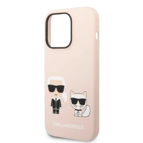 Kup Etui Karl Lagerfeld KLHMP14LSSKCI Apple iPhone 14 Pro hardcase roz deschis/roz deschis Silicone Karl & Choupette Magsafe - KLD1190 - {ean13} - Sklep Home Screen