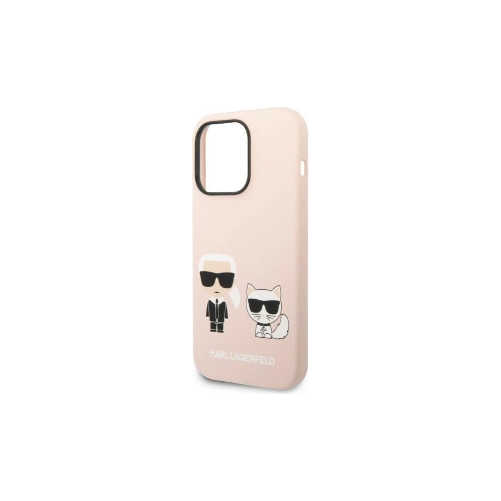 Etui Karl Lagerfeld KLHMP14LSSKCI Apple iPhone 14 Pro hardcase jasnoróżowy/light pink Silicone Karl & Choupette Magsafe
