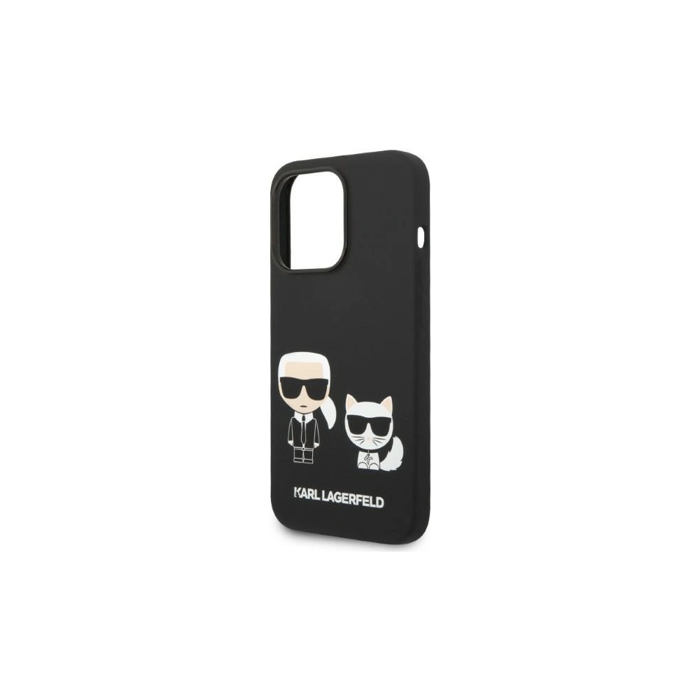 Etui Karl Lagerfeld KLHMP14LSSKCK Apple iPhone 14 Pro hardcase czarny/black Liquid Silicone Karl & Choupette Magsafe