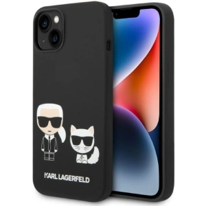 Etui Karl Lagerfeld KLHMP14MSSKCK Apple iPhone 14 Plus / 15 Plus hardcase czarny/black Liquid Silicone Karl & Choupette Magsafe