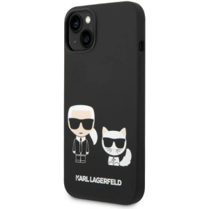 Etui Karl Lagerfeld KLHMP14MSSKCK Apple iPhone 14 Plus / 15 Plus hardcase czarny/black Liquid Silicone Karl & Choupette Magsafe