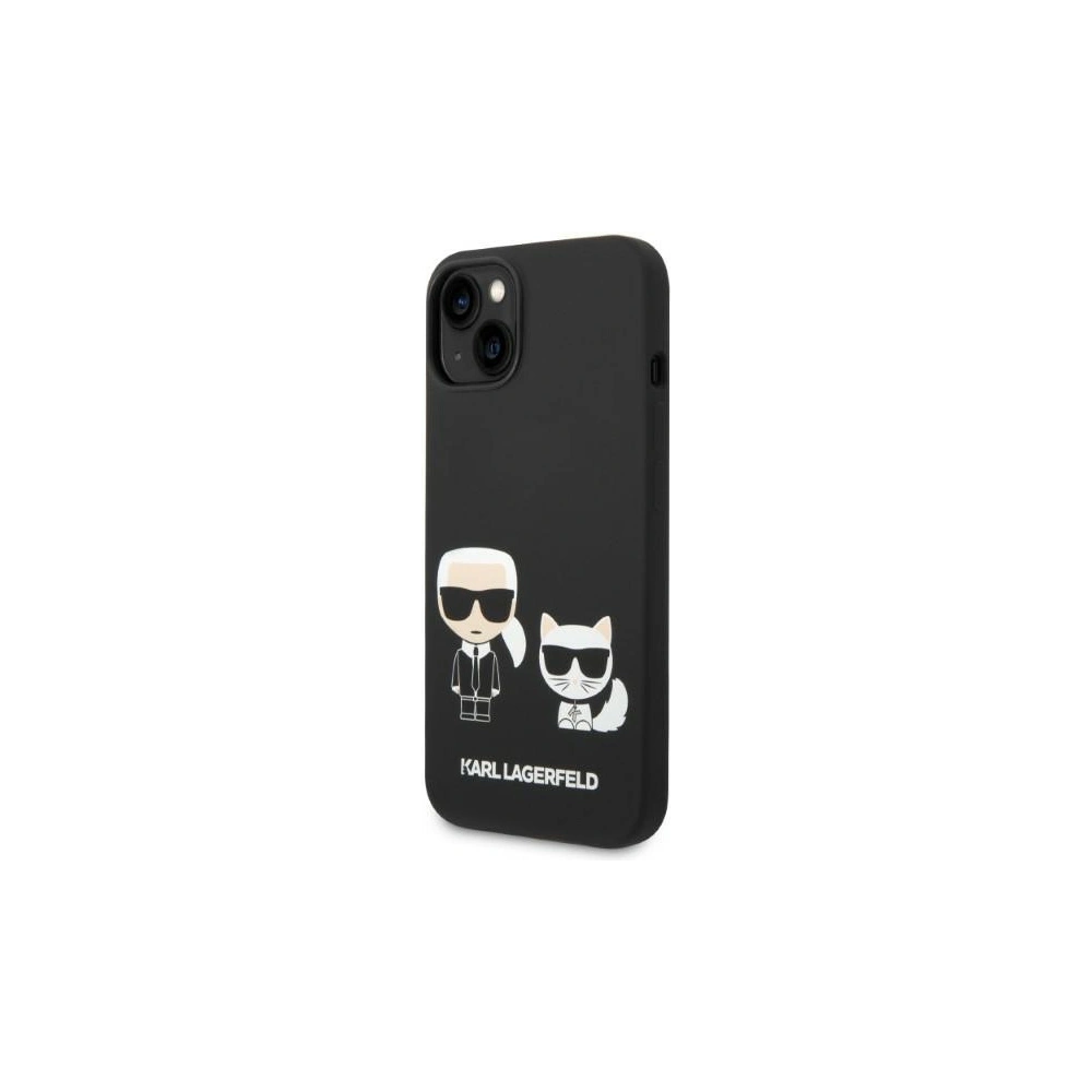 Etui Karl Lagerfeld KLHMP14MSSKCK Apple iPhone 14 Plus / 15 Plus hardcase czarny/black Liquid Silicone Karl & Choupette Magsafe