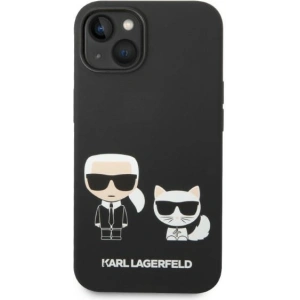 Etui Karl Lagerfeld KLHMP14MSSKCK Apple iPhone 14 Plus / 15 Plus hardcase czarny/black Liquid Silicone Karl & Choupette Magsafe