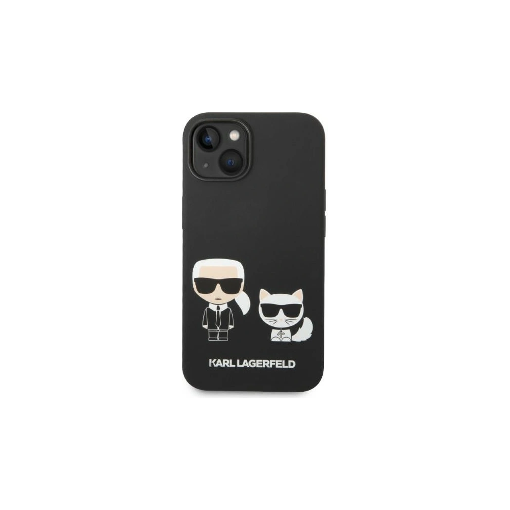 Etui Karl Lagerfeld KLHMP14MSSKCK Apple iPhone 14 Plus / 15 Plus hardcase czarny/black Liquid Silicone Karl & Choupette Magsafe