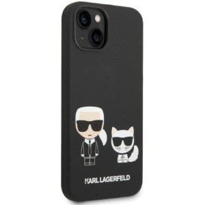 Etui Karl Lagerfeld KLHMP14MSSKCK Apple iPhone 14 Plus / 15 Plus hardcase czarny/black Liquid Silicone Karl & Choupette Magsafe