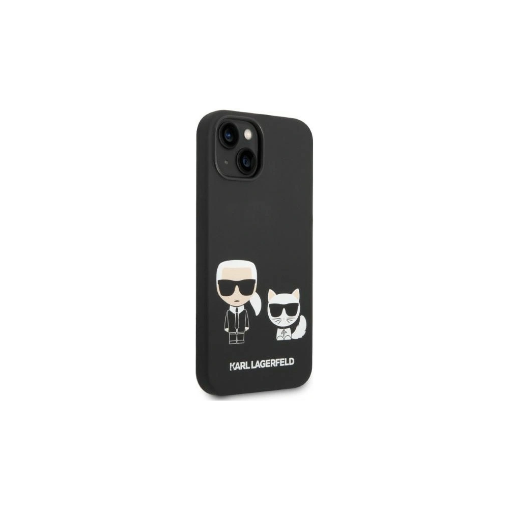 Etui Karl Lagerfeld KLHMP14MSSKCK Apple iPhone 14 Plus / 15 Plus hardcase czarny/black Liquid Silicone Karl & Choupette Magsafe