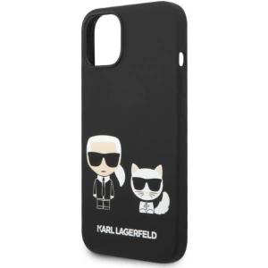 Etui Karl Lagerfeld KLHMP14MSSKCK Apple iPhone 14 Plus / 15 Plus hardcase czarny/black Liquid Silicone Karl & Choupette Magsafe